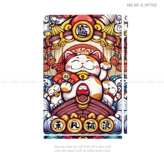 Dán Skin Galaxy Tab A Series Hình Mèo Thần Tài | D_MTT02