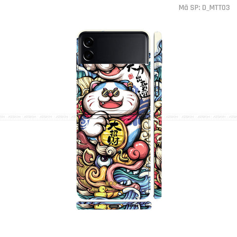 Dán Skin Galaxy Zflip4 Hình Mèo Thần Tài | D_MTT03