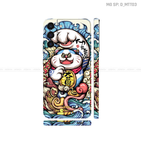 Dán Skin Galaxy S22 Series Hình Mèo Thần Tài | D_MTT03