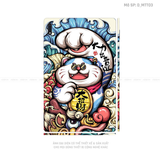 Dán Skin Galaxy Tab S8 Series Hình Mèo Thần Tài | D_MTT03