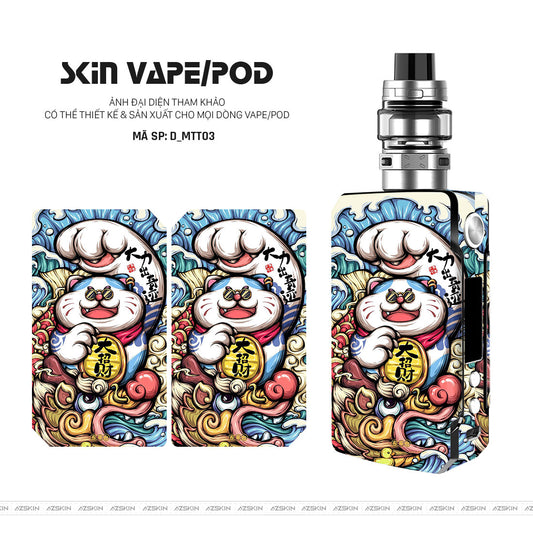 Dán Skin Vape Hình Mèo Thần Tài | D_MTT03