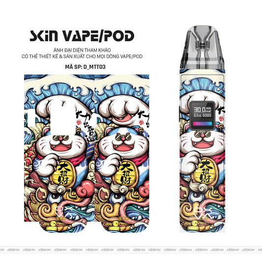 Dán Skin Pod Hình Mèo thần tài | D_MTT03