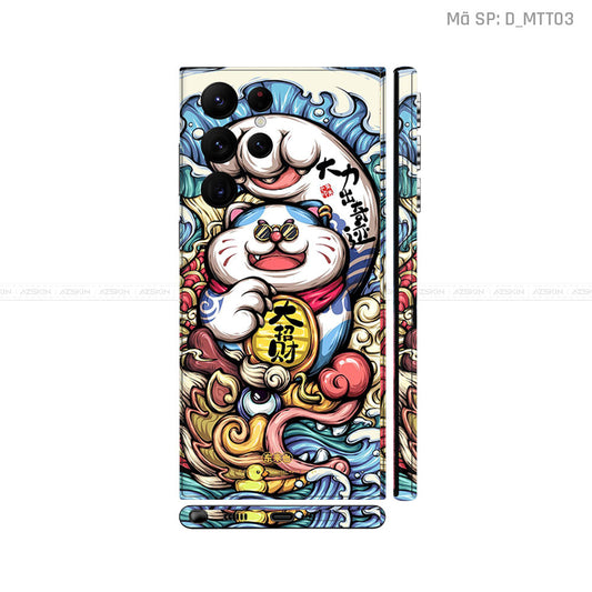 Dán Skin Galaxy S22 Series Hình Mèo Thần Tài | D_MTT03