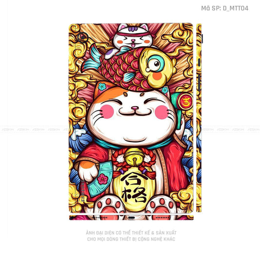 Dán Skin Galaxy Tab A Series Hình Mèo Thần Tài | D_MTT04