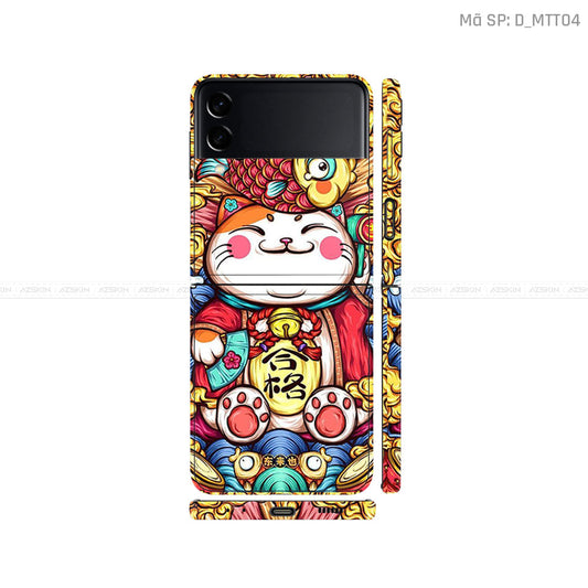 Dán Skin Galaxy Zflip4 Hình Mèo Thần Tài | D_MTT04