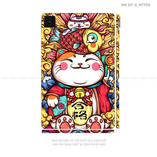 Dán Skin Máy Tính Bảng Xiaomi Mipad Hình Mèo Thần Tài | D_MTT04