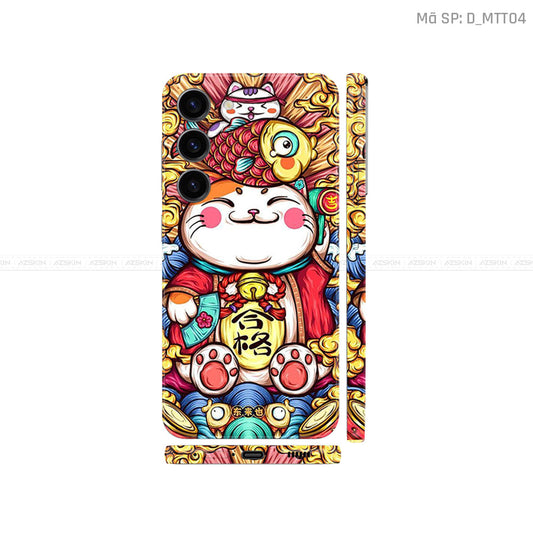 Dán Skin Samsung Galaxy S25 Series Chủ Đề Mèo Thần Tài | D_MTT04
