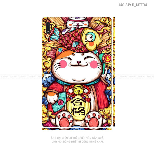 Dán Skin Galaxy Tab S8 Series Hình Mèo Thần Tài | D_MTT04