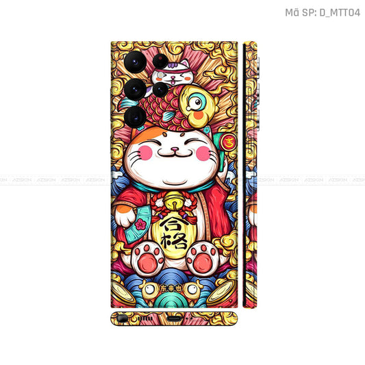 Dán Skin Galaxy S22 Series Hình Mèo Thần Tài | D_MTT04