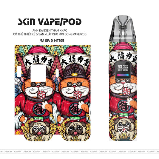 Dán Skin Pod Hình Mèo thần tài | D_MTT05