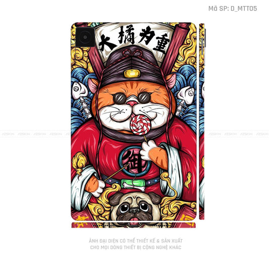Dán Skin Máy Tính Bảng Xiaomi Mipad Hình Mèo Thần Tài | D_MTT05