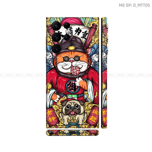 Dán Skin Galaxy S22 Series Hình Mèo Thần Tài | D_MTT05