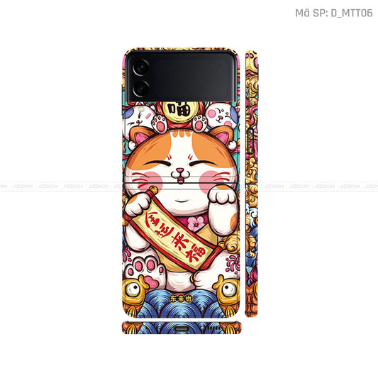 Dán Skin Galaxy Zflip4 Hình Mèo Thần Tài | D_MTT06