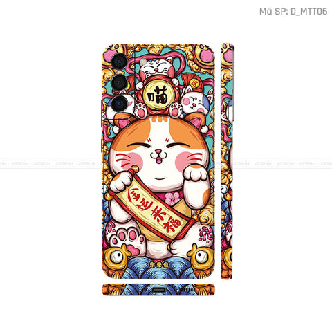 Dán Skin Galaxy S22 Series Hình Mèo Thần Tài | D_MTT06