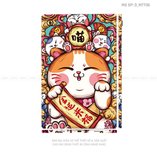 Dán Skin Galaxy Tab A Series Hình Mèo Thần Tài | D_MTT06