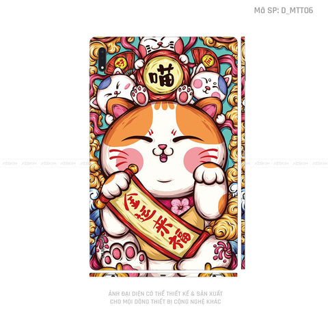 Dán Skin Galaxy Tab S7 Series Hình Mèo Thần Tài | D_MTT06