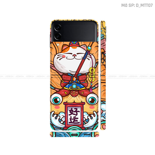 Dán Skin Galaxy Zflip3 Hình Mèo Thần Tài | D_MTT07