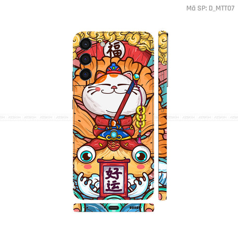 Dán Skin Galaxy S22 Series Hình Mèo Thần Tài | D_MTT07