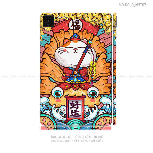 Dán Skin Máy Tính Bảng Xiaomi Mipad Hình Mèo Thần Tài | D_MTT07