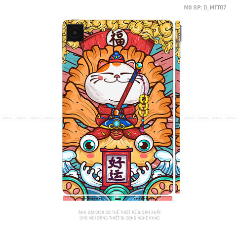 Dán Skin Máy Tính Bảng Xiaomi Mipad Hình Mèo Thần Tài | D_MTT07