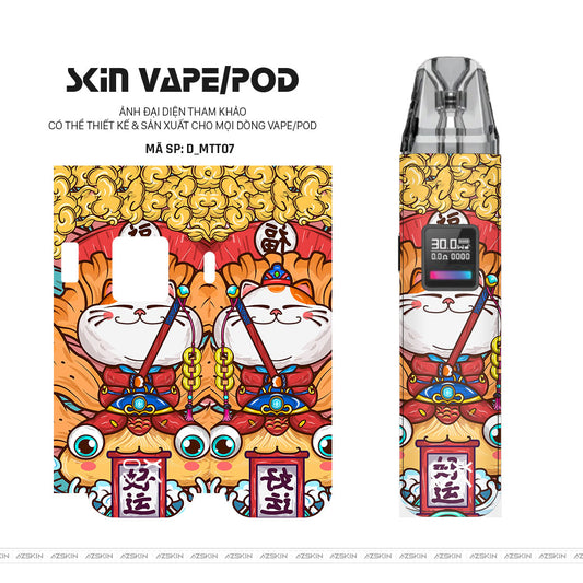 Dán Skin Pod Hình Mèo thần tài | D_MTT07