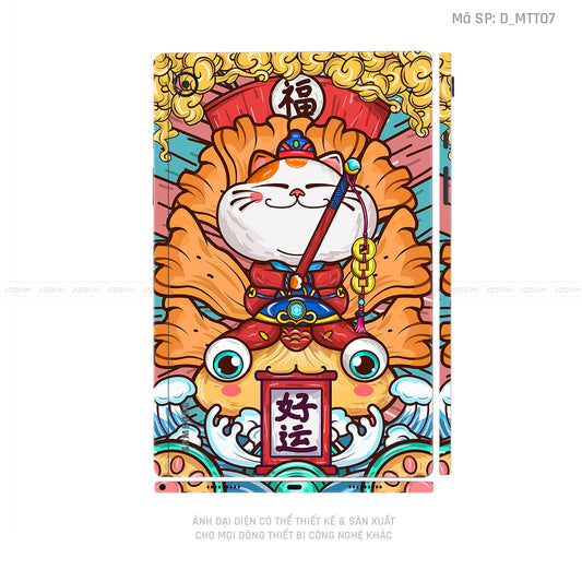 Dán Skin Galaxy Tab A Series Hình Mèo Thần Tài | D_MTT07