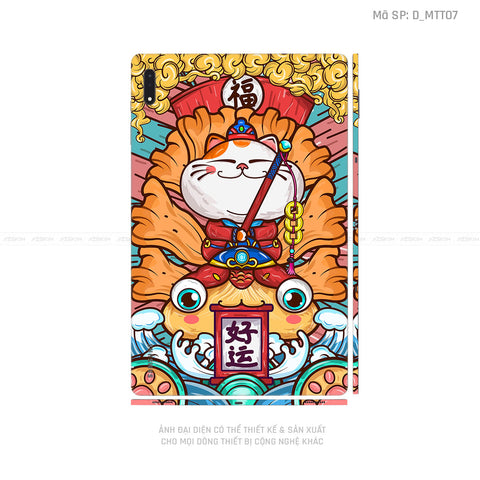 Dán Skin Galaxy Tab S7 Series Hình Mèo Thần Tài | D_MTT07