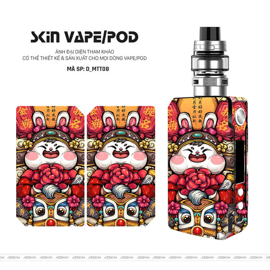 Dán Skin Vape Hình Mèo Thần Tài | D_MTT08