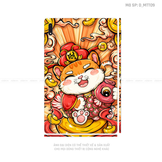 Dán Skin Galaxy Tab S8 Series Hình Mèo Thần Tài | D_MTT09
