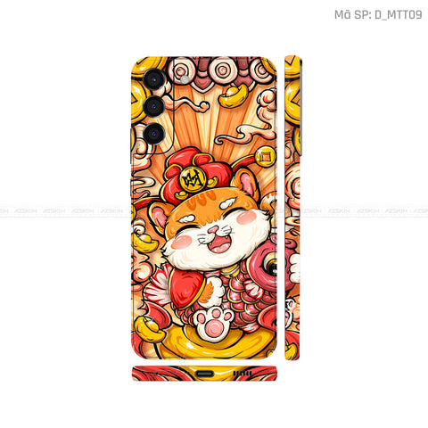 Dán Skin Galaxy S22 Series Hình Mèo Thần Tài | D_MTT09