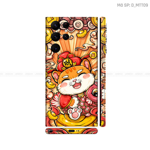 Dán Skin Galaxy S22 Series Hình Mèo Thần Tài | D_MTT09