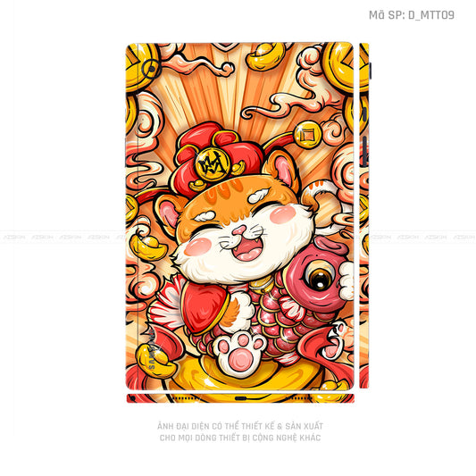 Dán Skin Galaxy Tab A Series Hình Mèo Thần Tài | D_MTT09