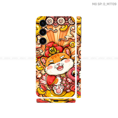 Dán Skin Samsung Galaxy S25 Series Chủ Đề Mèo Thần Tài | D_MTT09
