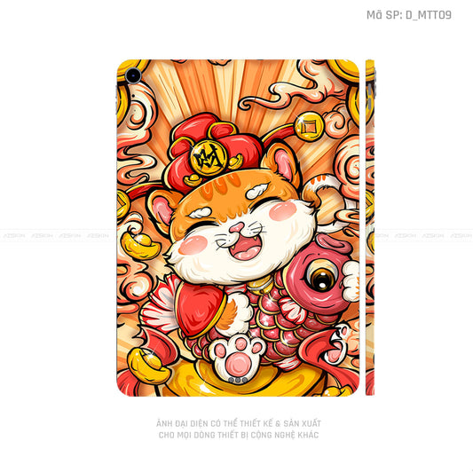 Dán Skin IPad Air Series Hình Mèo Thần Tài | D_MTT09