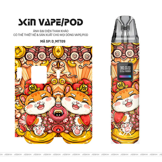 Dán Skin Pod Hình Mèo thần tài | D_MTT09