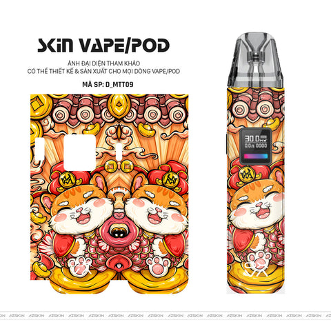 Dán Skin Pod Hình Mèo thần tài | D_MTT09