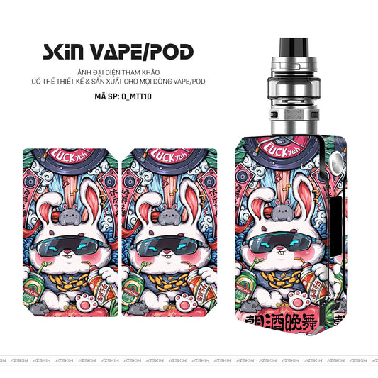 Dán Skin Vape Hình Mèo Thần Tài | D_MTT10