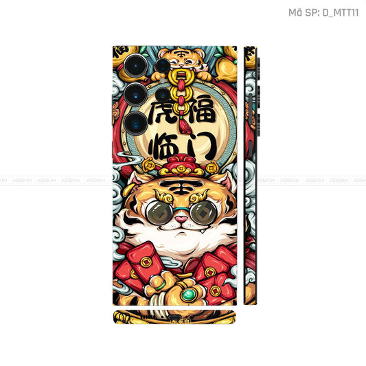 Dán Skin Samsung Galaxy S25 Series Chủ Đề Mèo Thần Tài | D_MTT11