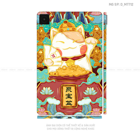 Dán Skin Máy Tính Bảng Xiaomi Mipad Hình Mèo Thần Tài | D_MTT12