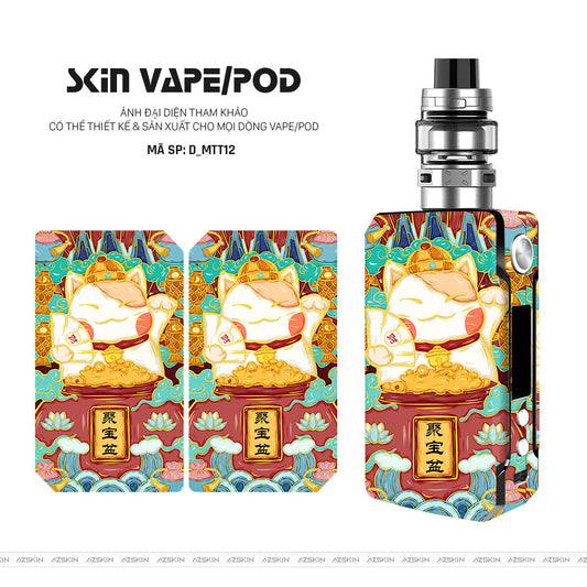 Dán Skin Vape Hình Mèo Thần Tài | D_MTT12