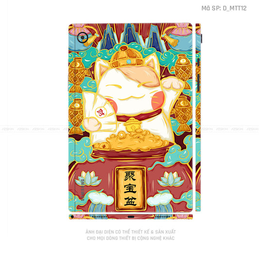 Dán Skin Galaxy Tab A Series Hình Mèo Thần Tài | D_MTT12