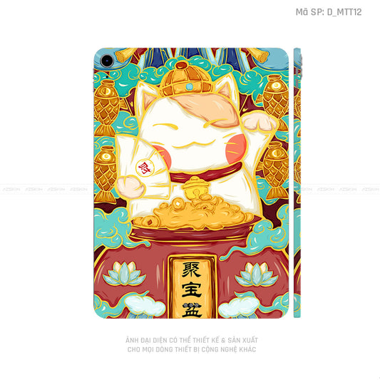 Dán Skin IPad Air Series Hình Mèo Thần Tài | D_MTT12