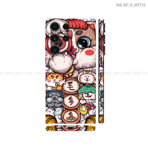 Dán Skin Samsung Galaxy S25 Series Chủ Đề Mèo Thần Tài | D_MTT13