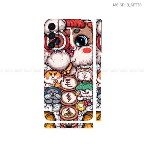 Dán Skin Galaxy S22 Series Hình Mèo Thần Tài | D_MTT13