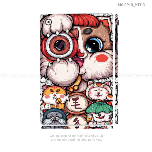 Dán Skin Galaxy Tab A Series Hình Mèo Thần Tài | D_MTT13
