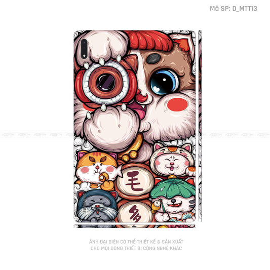 Dán Skin Galaxy Tab S8 Series Hình Mèo Thần Tài | D_MTT13