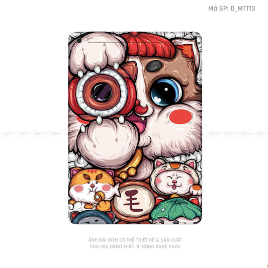 Dán Skin IPad Gen Series Hình Mèo Thần Tài | D_MTT13