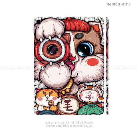 Dán Skin IPad Air Series Hình Mèo Thần Tài | D_MTT13