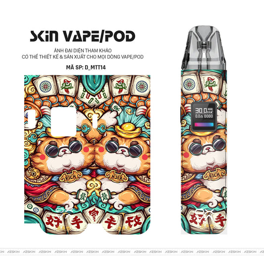 Dán Skin Pod Hình Mèo thần tài | D_MTT14