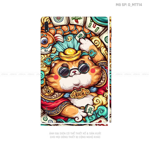 Dán Skin Galaxy Tab S7 Series Hình Mèo Thần Tài | D_MTT14